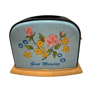Vintage Good Morning Retro Metal Floral Play Toaster for‎ Kids